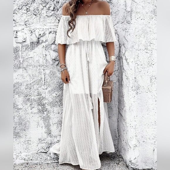 Solid Color Sheer Dress - Picture 2 of 5